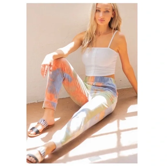 NEW Tie Dye Joggers With Pockets - Picture 2 of 6